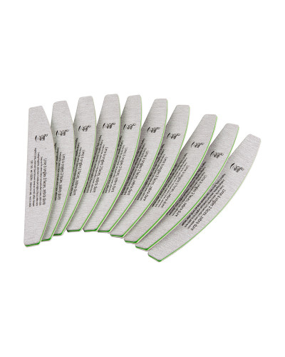 Limes à Ongles 2 faces demi Lune 100/180 Zebra Dur Peggy Sage x 10