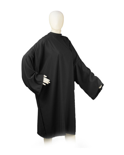 Peignoir à Lien Noir Mina Raine
