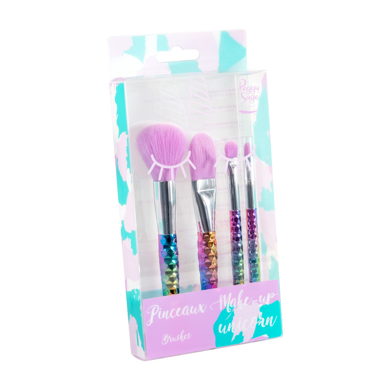 Pinceaux Make-up Unicorn Peggy Sage x 4