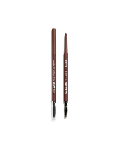 Crayon à Sourcils Ultra Fin 2 en 1, Stylo + Brosse 001 Marron  0,9gr Gosh