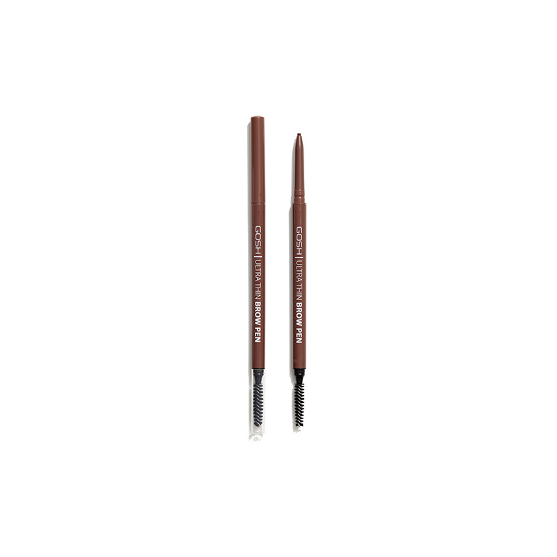 Crayon à Sourcils Ultra Fin 2 en 1, Stylo + Brosse 001 Marron  0,9gr Gosh