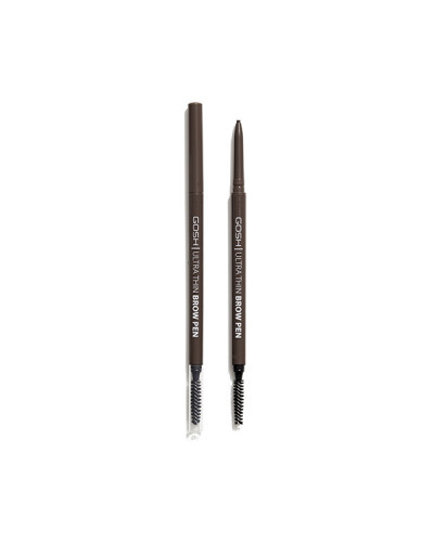 Crayon à Sourcils Ultra Fin 2 en 1, Stylo + Brosse 003 Marron Foncé  0,9gr Gosh