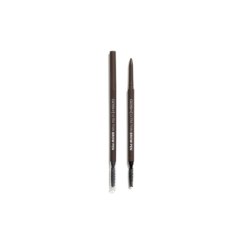 Crayon à Sourcils Ultra Fin 2 en 1, Stylo + Brosse 003 Marron Foncé  0,9gr Gosh