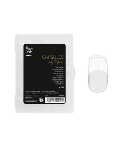 Capsules pour ongles Soft Gel en forme carrée 240 pcs