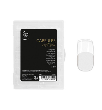 Capsules pour ongles Soft Gel en forme carrée 240 pcs