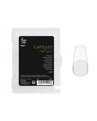 Capsules pour ongles Soft Gel forme Ballerine 240 pièces