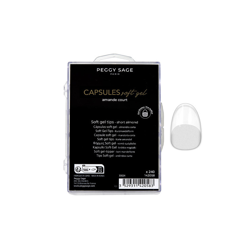 Capsules Forme Amande Courte Peggy Sage x 240 Capsules Forme Amande Courte Peggy Sage x 240