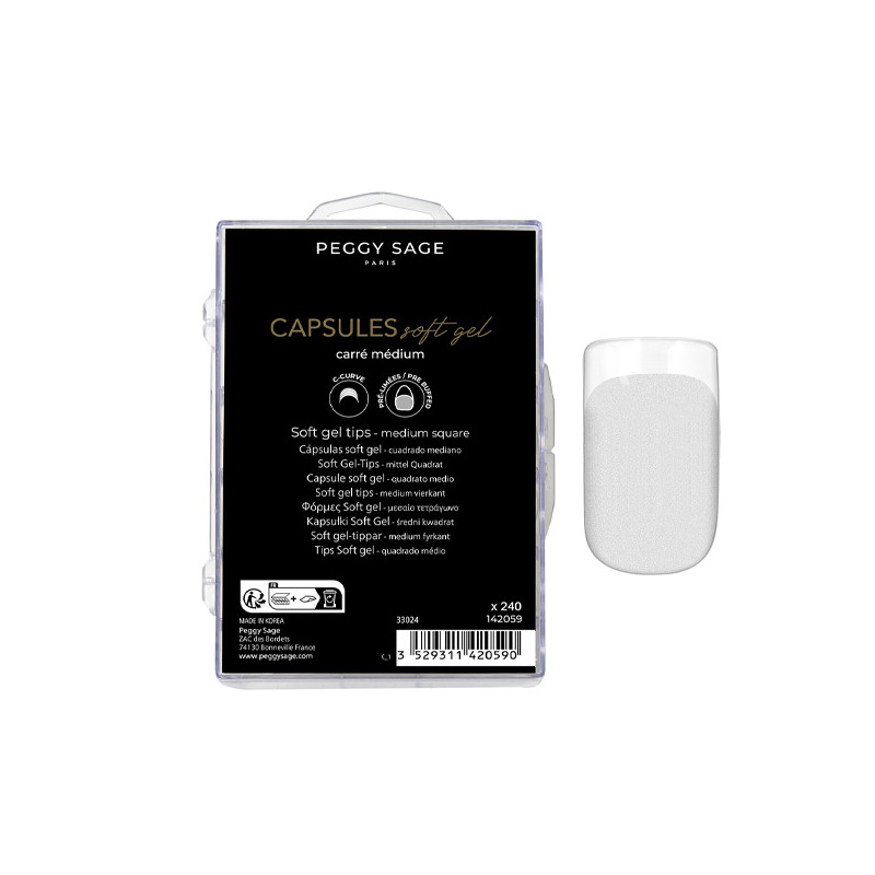 Capsules Forme Carré Medium Peggy Sage x 240 Capsules Forme Carré Medium Peggy Sage x 240