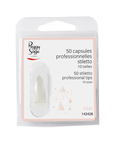 Capsules Stiletto Transparentes Peggy Sage x 50