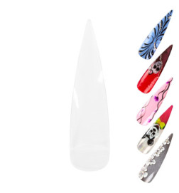 Tips Transparentes Longs Stiletto Peggy Sage x 50
