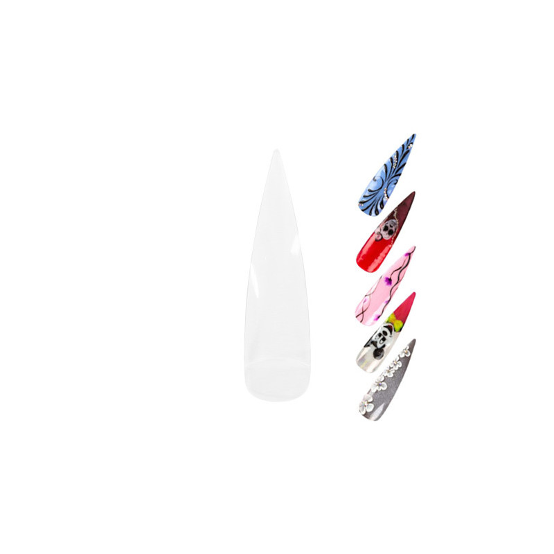 Tips Transparentes Longs Stiletto Peggy Sage x 50