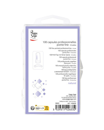 Capsules Professionnelles Universelles Pointe Fine Peggy Sage x 100