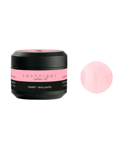 Gel de Couleur pour Ongles Uv&LED Color It Pailleté Dolly Pretty Peggy Sage 5g