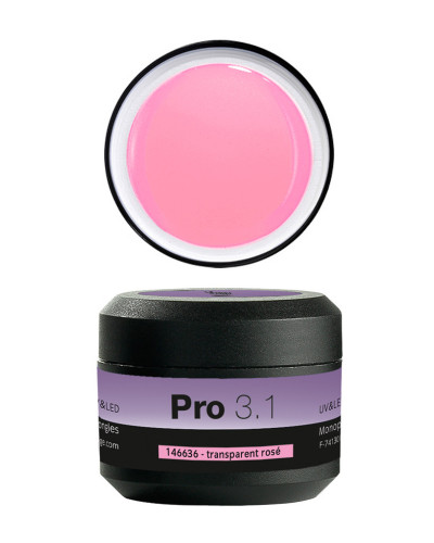 Pro 3.1 Gel Monophase Uv&LED Transparent Rose Peggy Sage 15g