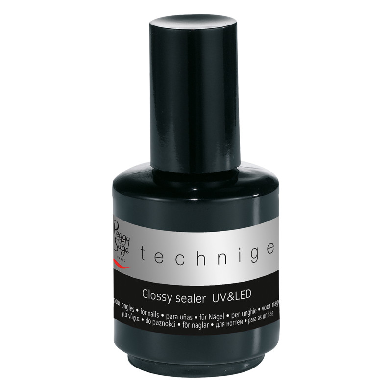 Technigel Glossy Sealer Uv&LED Gel Technique de Finition Ultra Brillant Peggy Sage 15ml