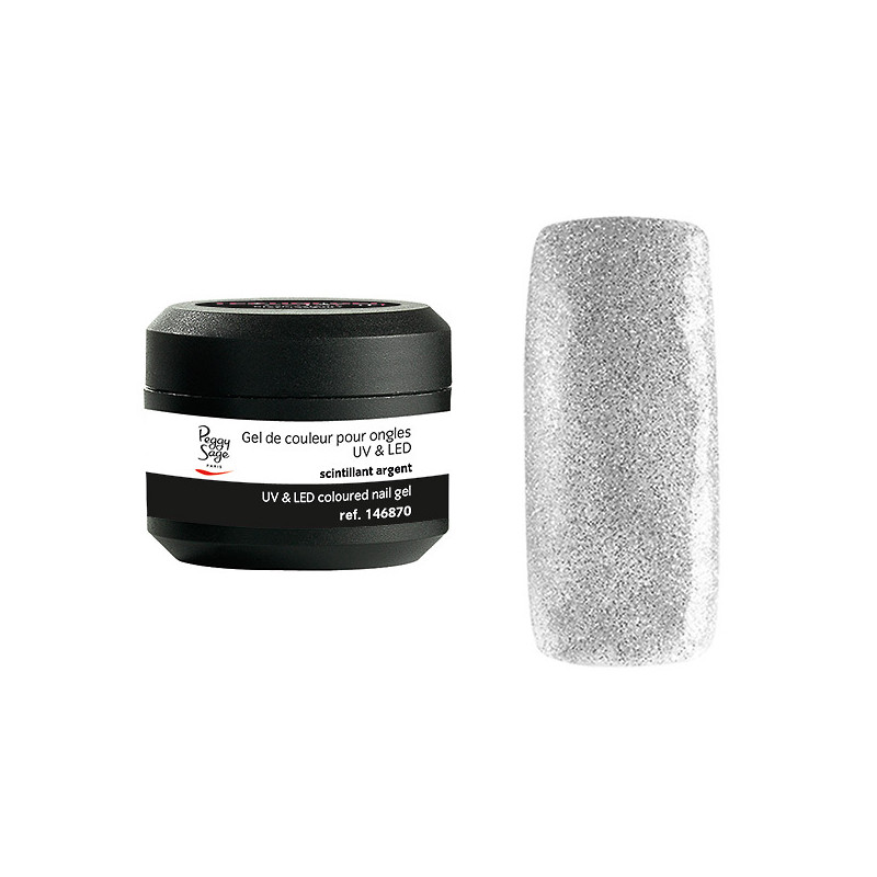 Gel de Couleur pour Ongles Uv&LED Color It Scintillant Argent Color It Peggy Sage 5g