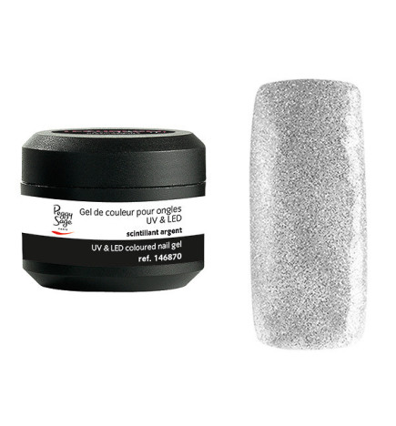 Gel de Couleur pour Ongles Uv&LED Color It Scintillant Argent Color It Peggy Sage 5g