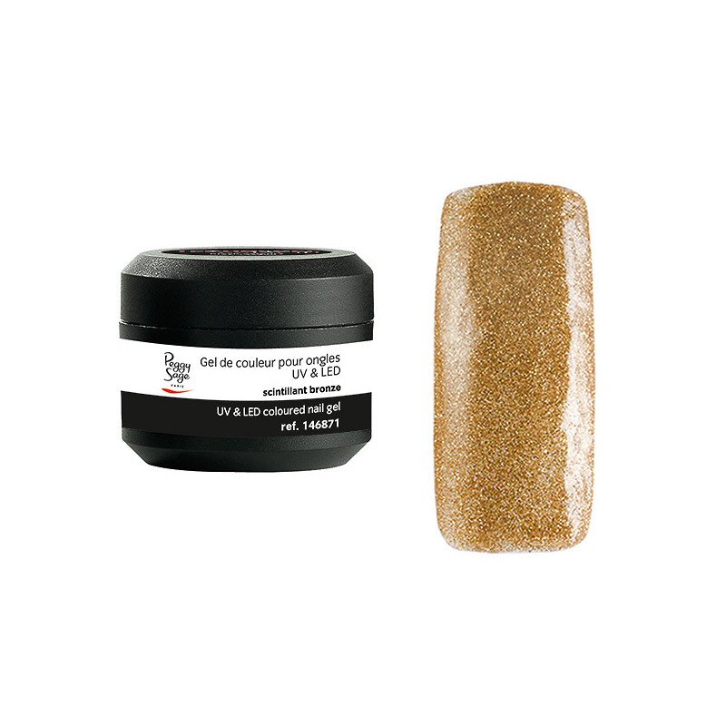 Gel de Couleur pour Ongles Uv&LED Color It Scintillant Bronze Peggy Sage 5g
