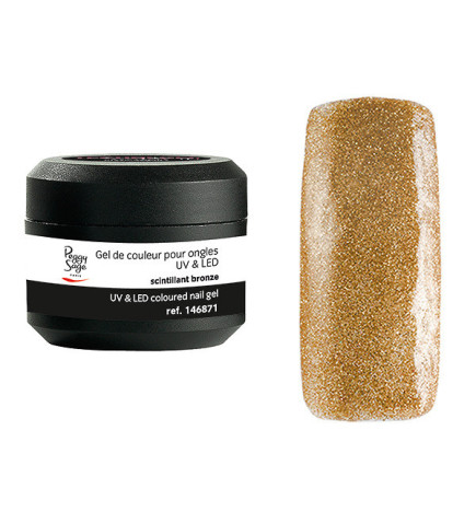 Gel de Couleur pour Ongles Uv&LED Color It Scintillant Bronze Peggy Sage 5g