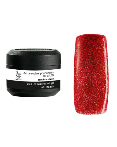 Gel de Couleur pour Ongles Uv&LED Color It Scintillant Rouge Peggy Sage 5g