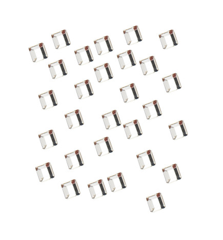 Strass pour Ongles Carré Argent 2mm Peggy Sage x 28