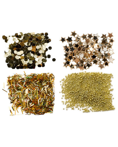 Mini Kit Paillettes pour Ongles Or Peggy Sage