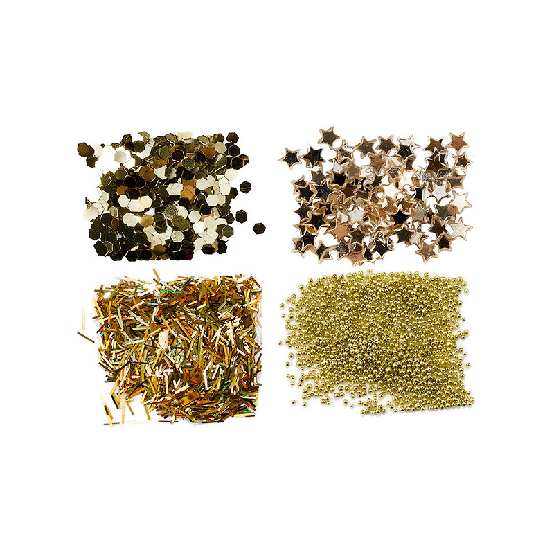 Mini Kit Paillettes pour Ongles Or Peggy Sage