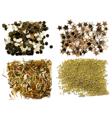 Mini Kit Paillettes pour Ongles Or Peggy Sage