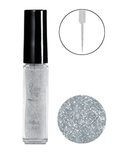 Vernis à Ongles Nail Art Pailleté Argent Peggy Sage 7ml