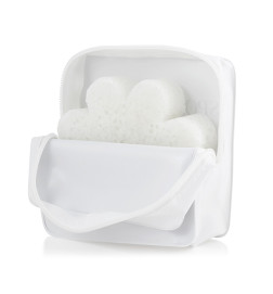 Trousse de Voyage Blanche pour Éponge de bain Exfoliante infusée Spongellée
