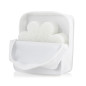 Trousse de Voyage Blanche pour Éponge de bain Exfoliante infusée Spongellée Trousse de Voyage Blanche pour Éponge de bain Exfoliante infusée Spongellée