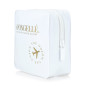 Trousse de Voyage Blanche pour Éponge de bain Exfoliante infusée Spongellée Trousse de Voyage Blanche pour Éponge de bain Exfoliante infusée Spongellée