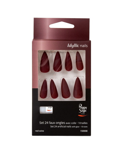 Faux Ongles Idyllic Nails Red Wine Peggy Sage x 24
