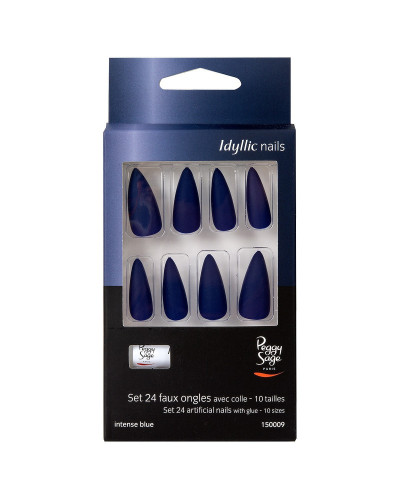 Faux Ongles Idyllic Nails Intense Blue Peggy Sage x 24