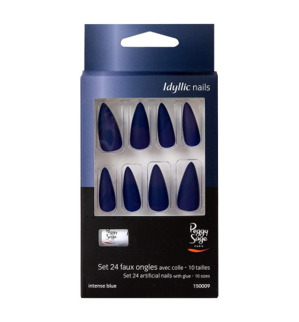 Faux Ongles Idyllic Nails Intense Blue Peggy Sage x 24