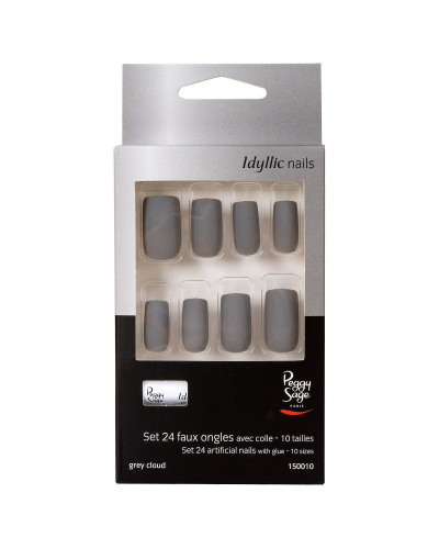 Faux Ongles Idyllic Nails Grey Cloud Peggy Sage x 24
