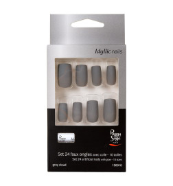 Faux Ongles Idyllic Nails Grey Cloud Peggy Sage x 24