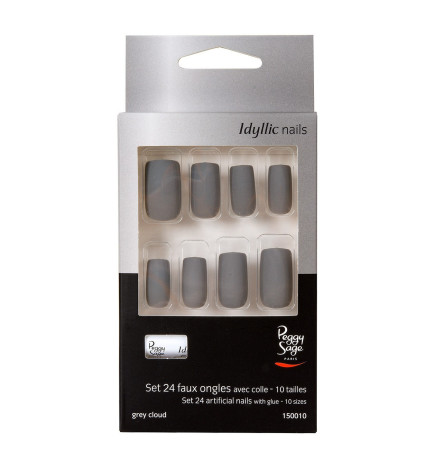 Faux Ongles Idyllic Nails Grey Cloud Peggy Sage x 24