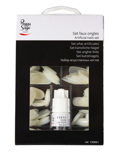 Faux Ongles Neutres x 200 + Colle 3g Peggy Sage