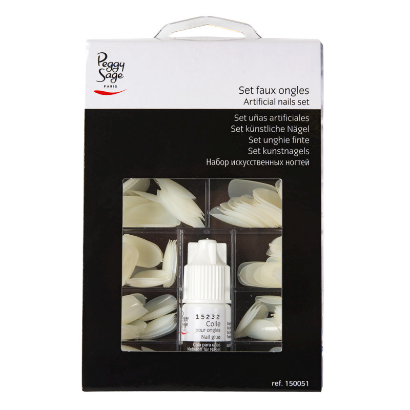 Faux Ongles Neutres x 200 + Colle 3g Peggy Sage Faux Ongles Neutres x 200 + Colle 3g Peggy Sage