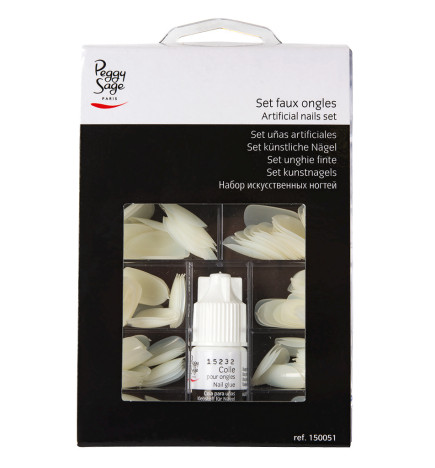 Faux Ongles Neutres x 200 + Colle 3g Peggy Sage
