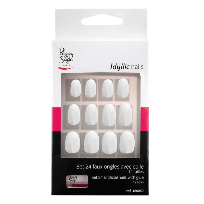 Faux Ongles Idyllic Nails Smart Oval Peggy Sage x 24 Faux Ongles Idyllic Nails Smart Oval Peggy Sage x 24