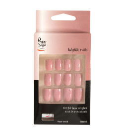 Faux Ongles Idyllic Nails RoseWood Peggy Sage x 24