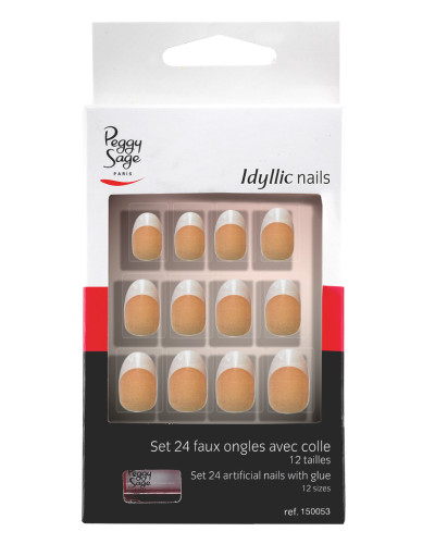 Faux Ongles Idyllic Nails FrenchStiletto Peggy Sage x 24