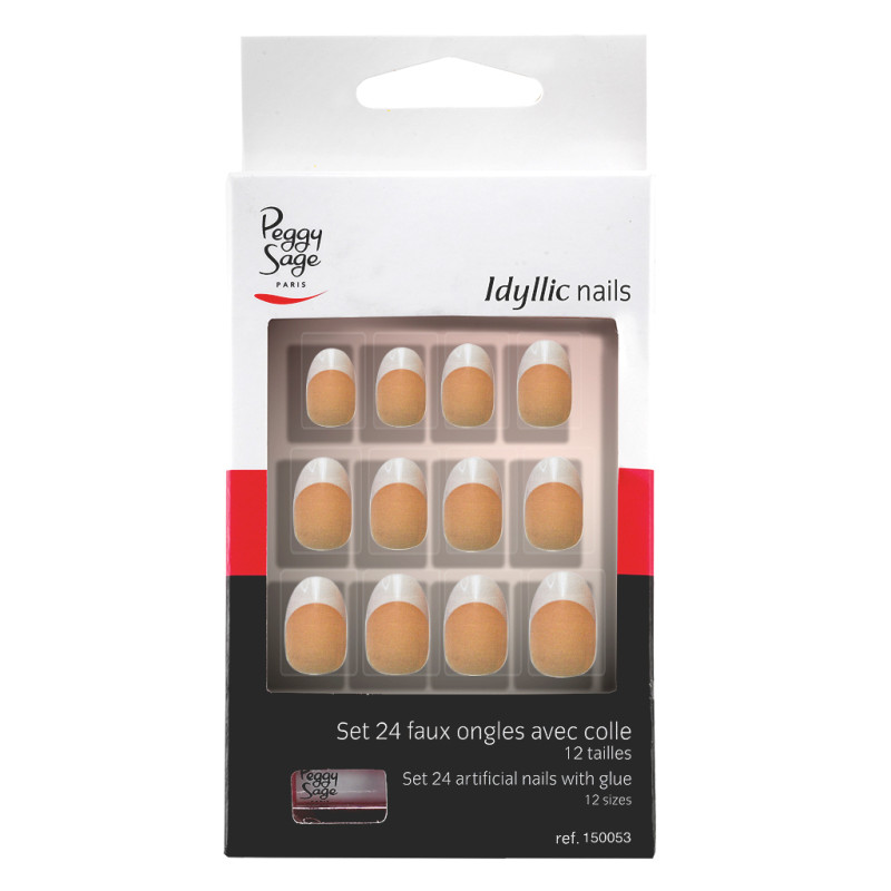 Faux Ongles Idyllic Nails FrenchStiletto Peggy Sage x 24 Faux Ongles Idyllic Nails FrenchStiletto Peggy Sage x 24