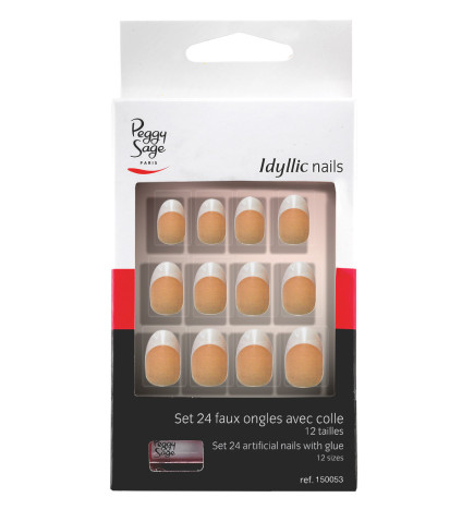 Faux Ongles Idyllic Nails FrenchStiletto Peggy Sage x 24