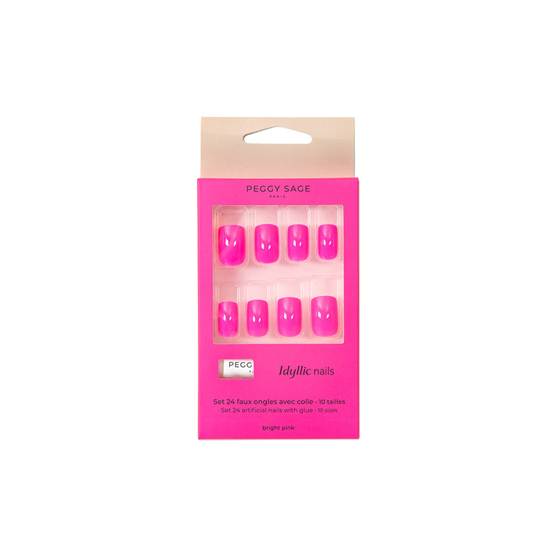 Set de 24 faux Ongles Idyllic Nails Bright Pink Peggy Sage Set de 24 faux Ongles Idyllic Nails Bright Pink Peggy Sage