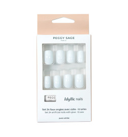 Set de 24 Faux Ongles Idyllic Nails Pure White Peggy Sage
