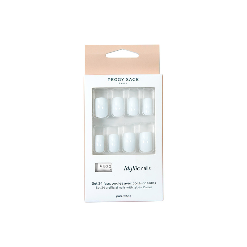 Set de 24 Faux Ongles Idyllic Nails Pure White Peggy Sage