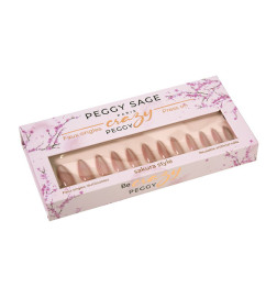 Kit de 24 Faux Ongles Réutilisables Crazy Peggy Sage
